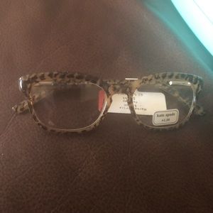 KATE SPADE-TABBY/O SY Rectangle Reading Glasses Spotty Tortoise New W Case.